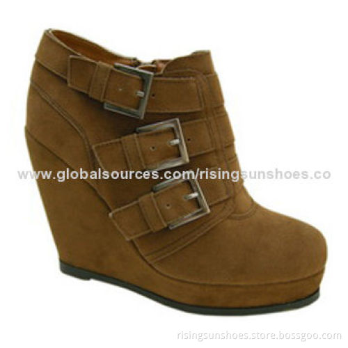 Women's dress Ankle Boots, Velvet Upper, OEM Orders Welcomed